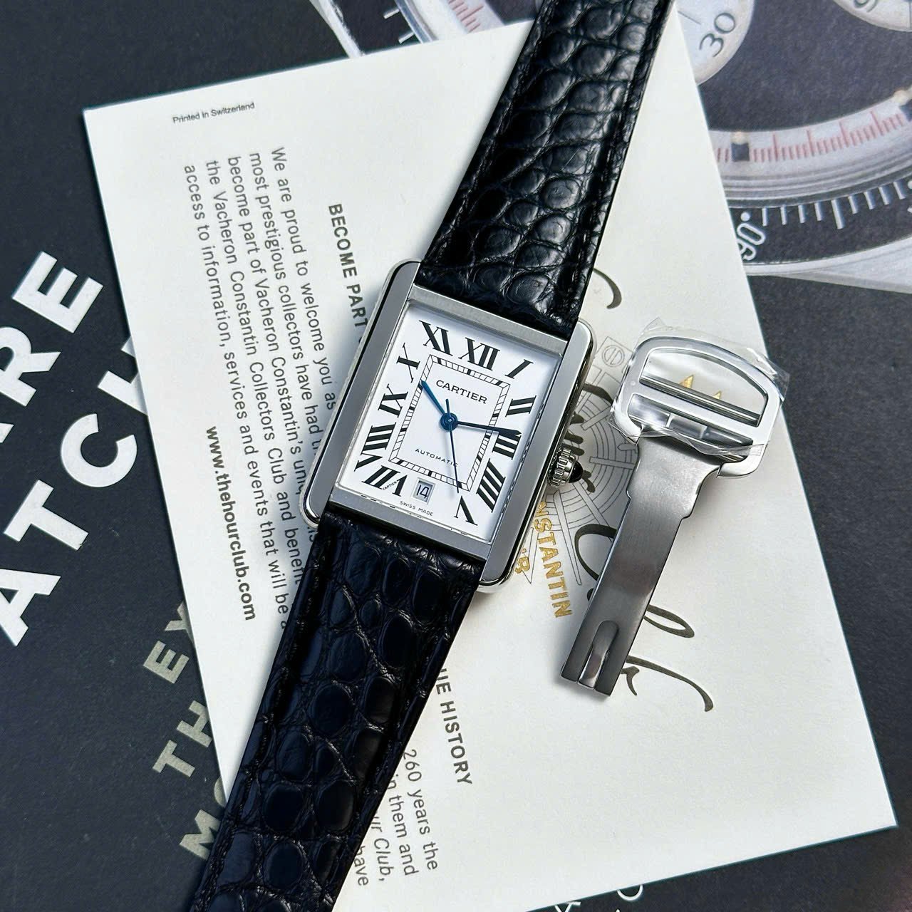 Cartier Tank Solo Extra Large White Dial Leather Strap Best Replica AF 31mm x 41mm - 图片 4