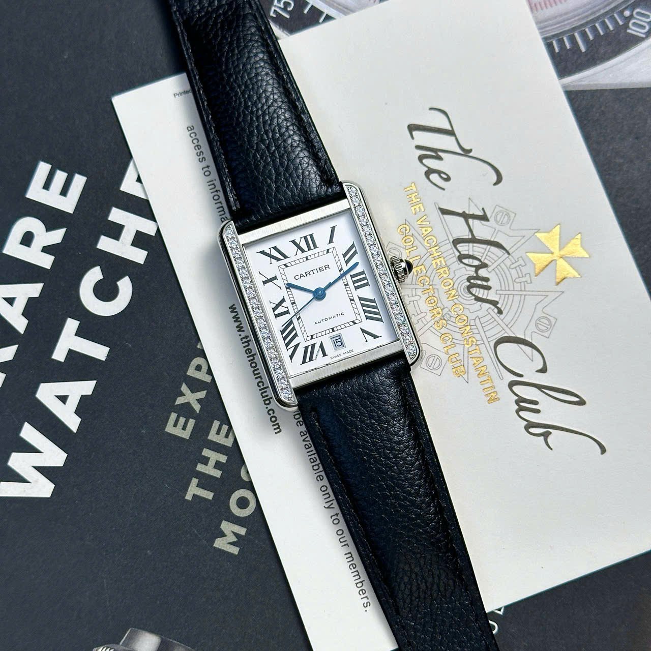 Cartier Tank Solo Extra Large White Dial Diamond Bezel Leather Strap Best Replica AF 31mm x 41mm - 图片 4