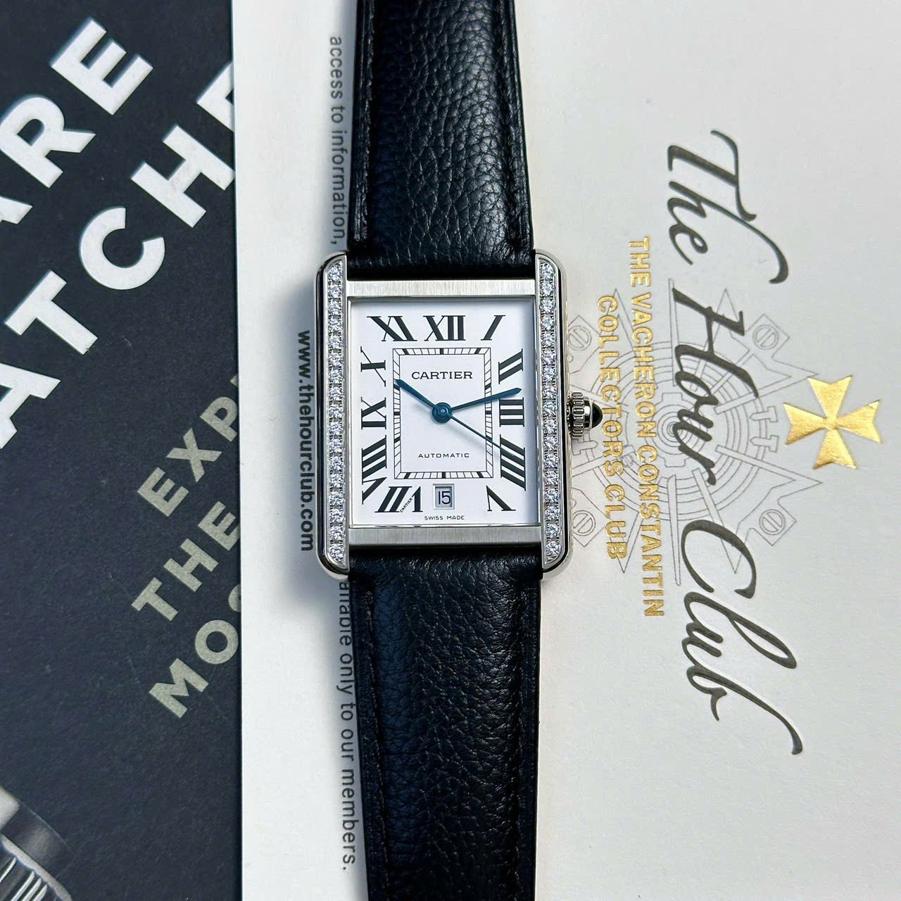 Cartier Tank Solo Extra Large White Dial Diamond Bezel Leather Strap Best Replica AF 31mm x 41mm - 图片 5