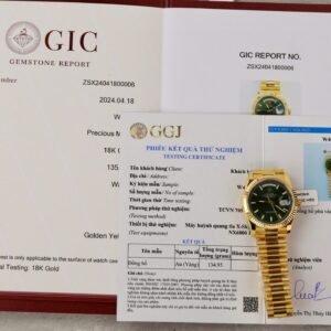 Rolex Day-Date 40 Green Luminous Dial 18K Yellow Gold Wrapped Best Replica 40mm