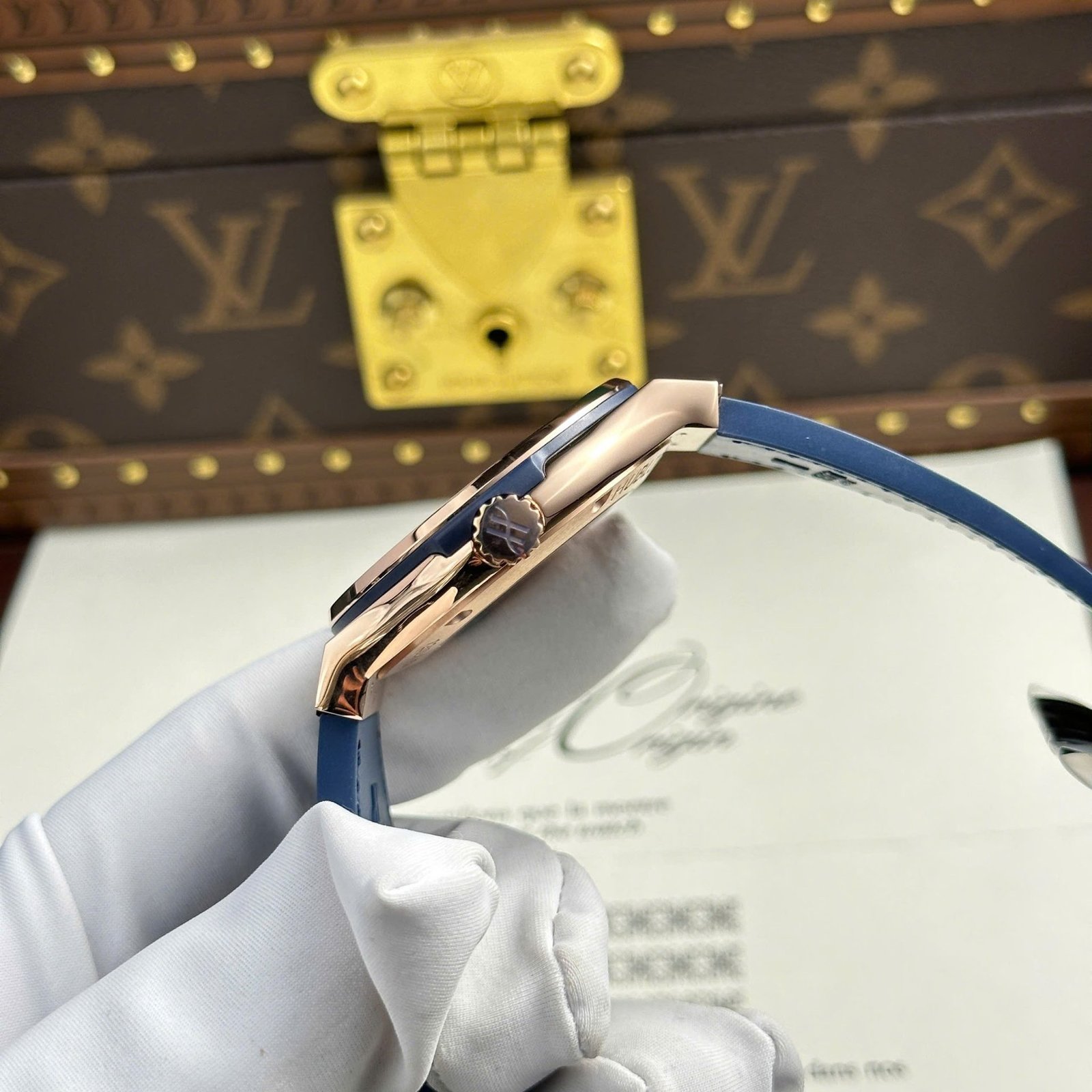 Hublot Classic Fusion King Gold Blue Dial Best Replica JJF 42mm - 图片 6
