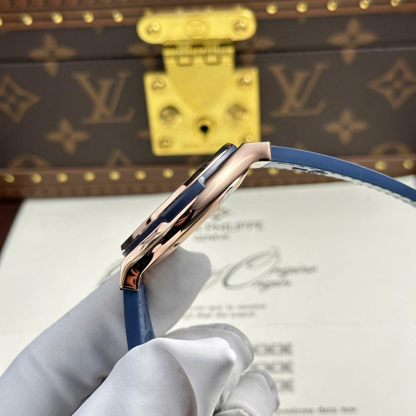 Hublot Classic Fusion King Gold Blue Dial Best Replica JJF 42mm - 图片 7