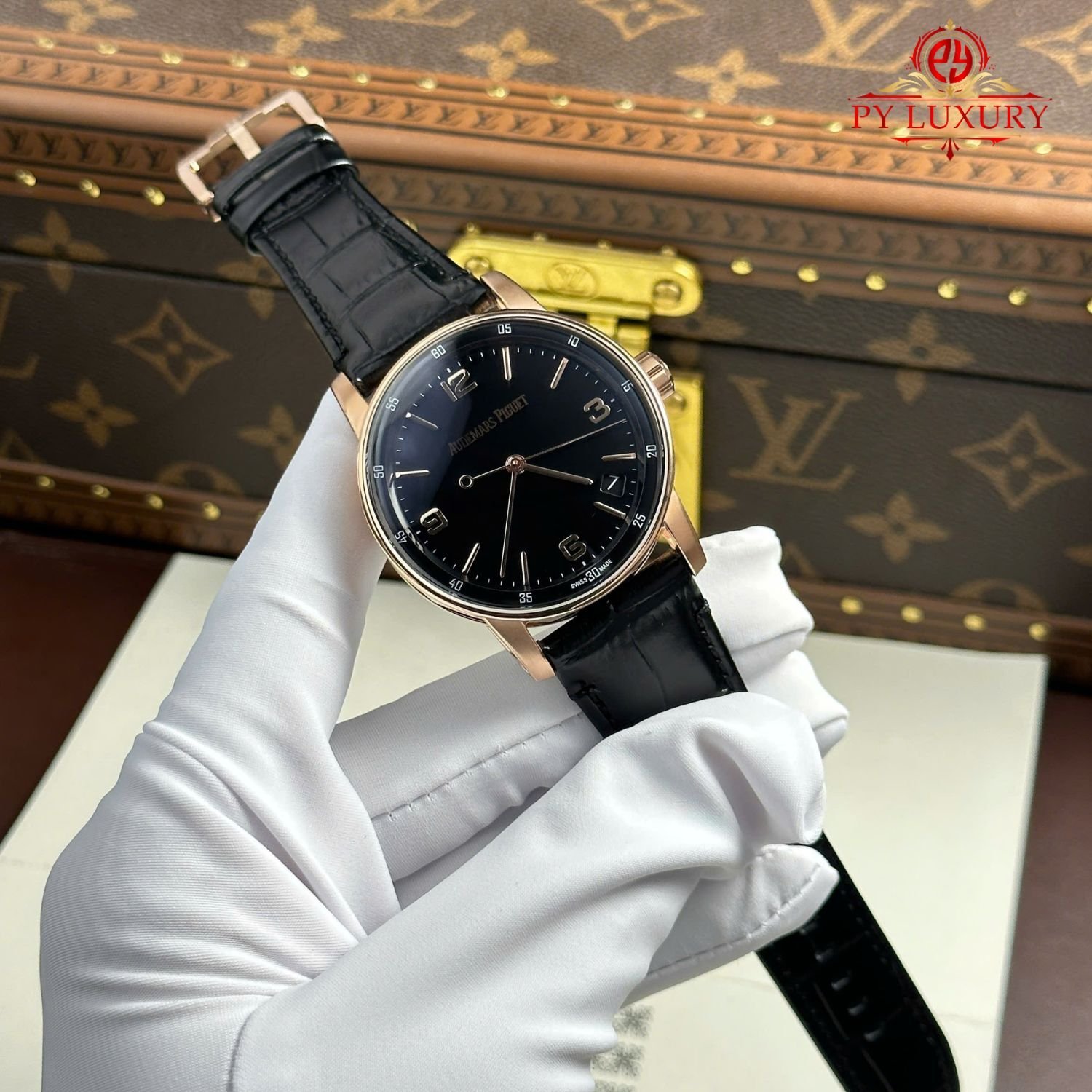 Audemars Piguet Code 11.59 Automatic 15210OR Black Dial Leather Strap 1:1 Best Replica APSF 41mm - 图片 2