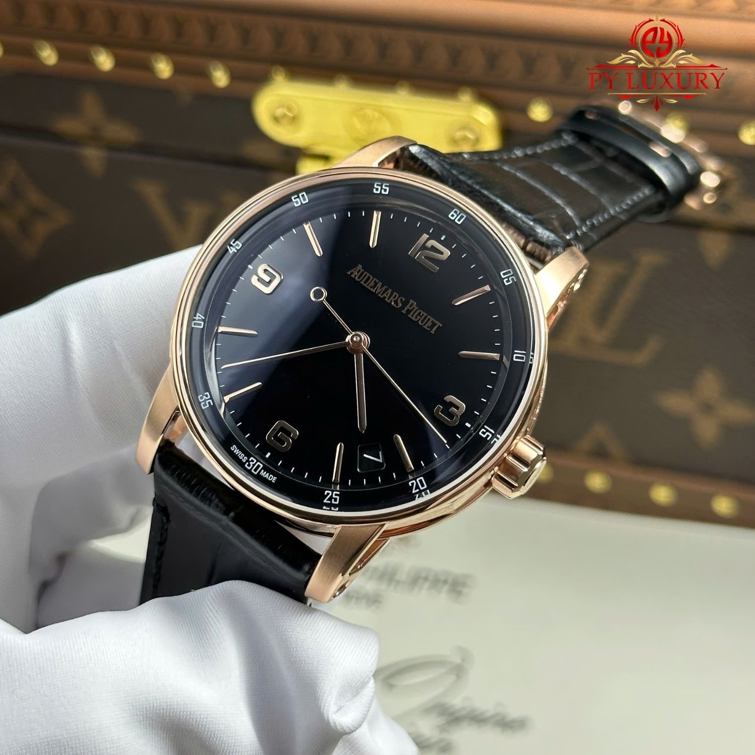 Audemars Piguet Code 11.59 Automatic 15210OR Black Dial Leather Strap 1:1 Best Replica APSF 41mm - 图片 3