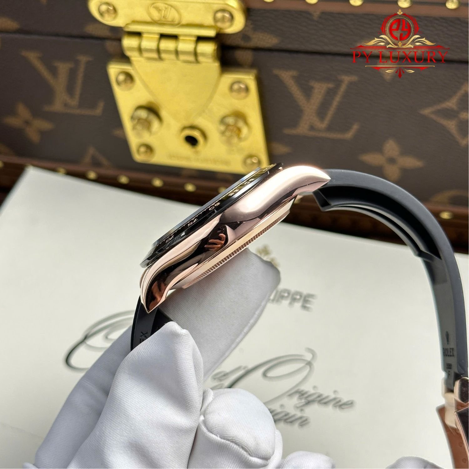 Rolex Daytona 116515LN Black Dial 18K Rose Gold Wrapped Oysterflex 1:1 Best Replica 40mm - 图片 9