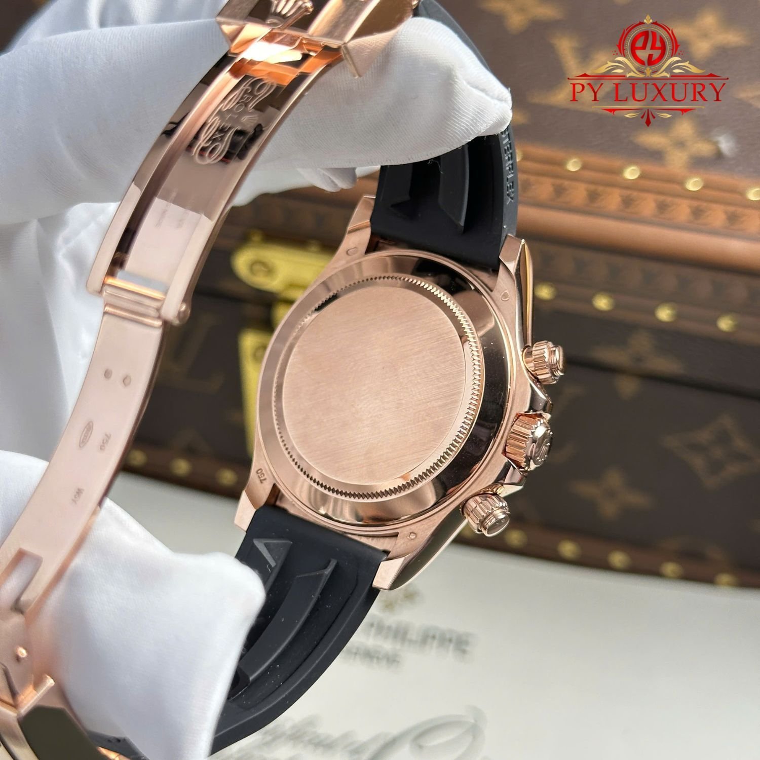 Rolex Daytona 116515LN Black Dial 18K Rose Gold Wrapped Oysterflex 1:1 Best Replica 40mm - 图片 11