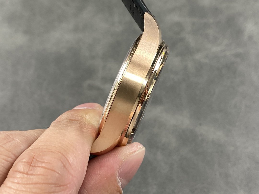 IWC Portugieser IW500713 Rose Gold Blue Dial Leather Strap Best Replica APSF 42mm - 图片 4