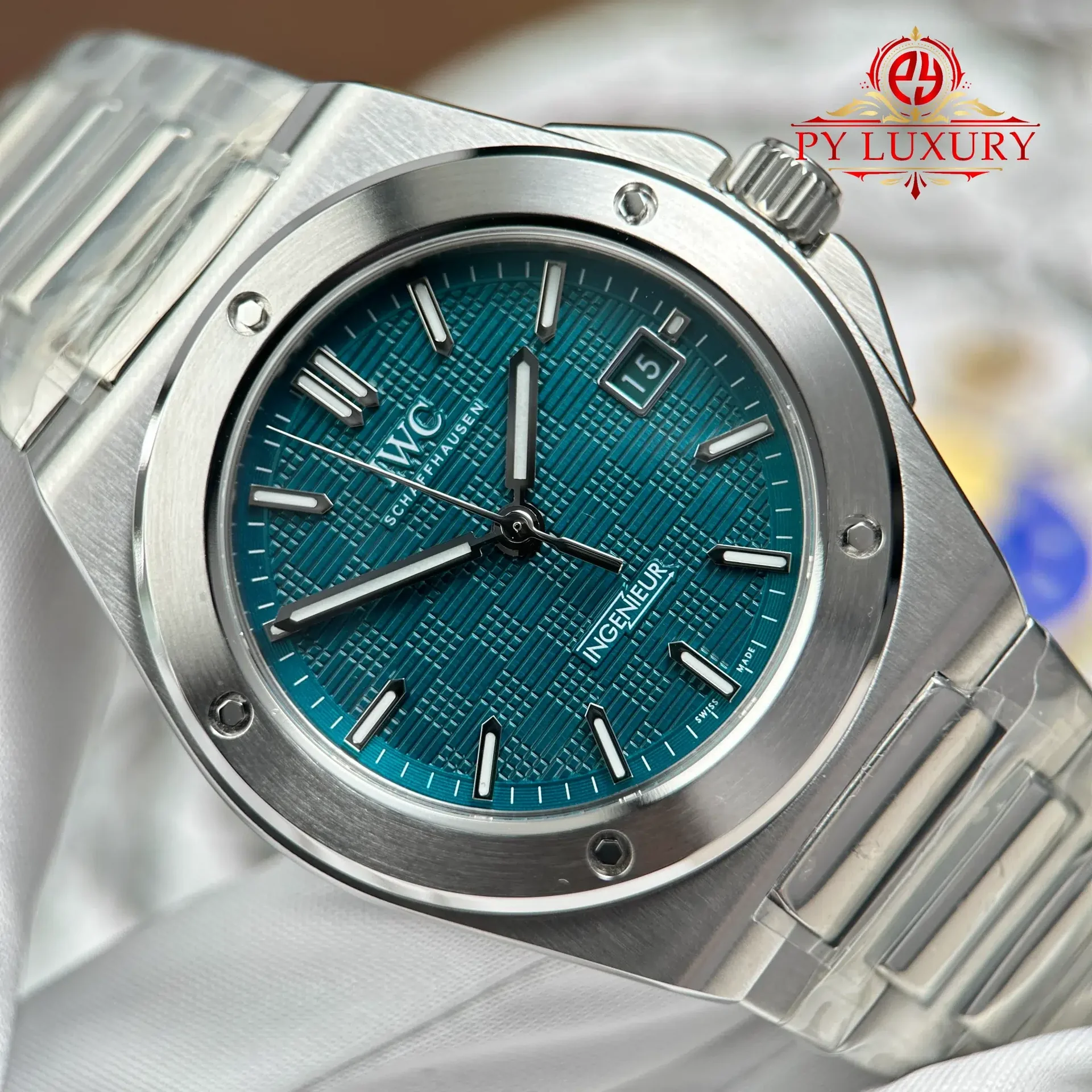 IWC Ingenieur Automatic IW328903 Aqua Dial Best Replica GH Factory 40mm - 图片 4