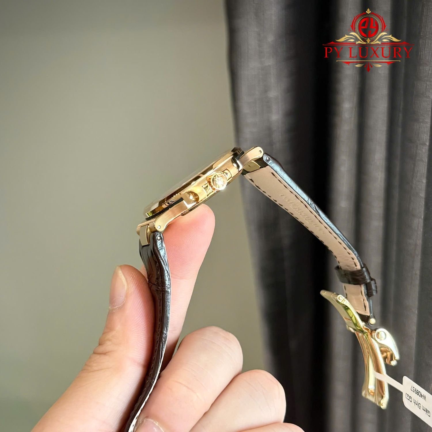 Patek Philippe Nautilus 5711R-001 Grey Dial 18K Gold Wrapped Leather Strap 1:1 Best Replica 40mm - 图片 6