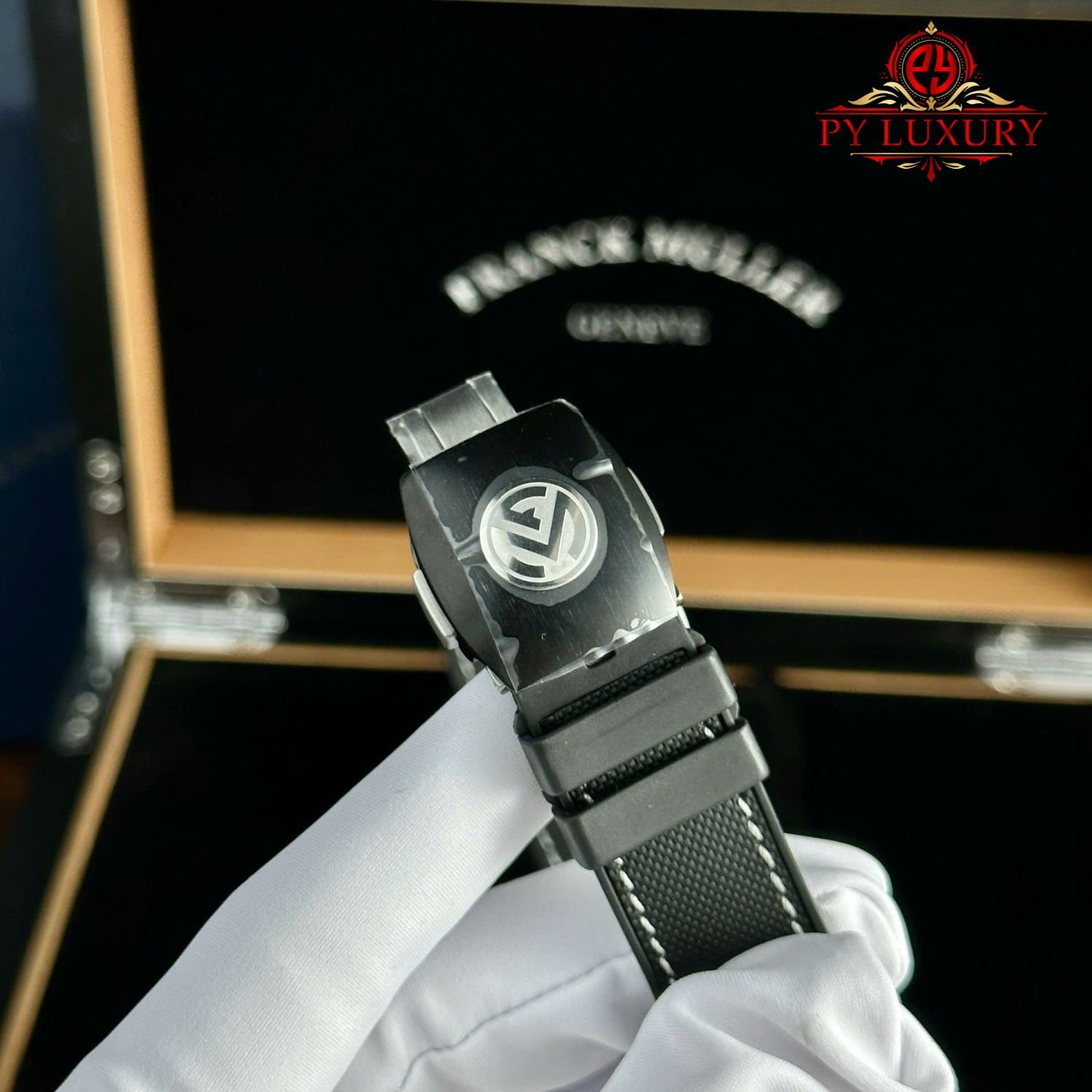 Franck Muller Grand Central Tourbillon Black Carbon Arabic Dial Best Replica 44mm - 图片 12