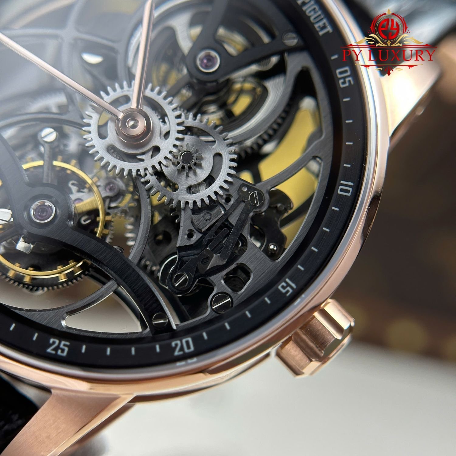 Audemars Piguet Code 11.59 Tourbillon Openworked 26600OR Rose Gold Leather Strap 1:1 Best Replica APPF 41mm - 图片 5