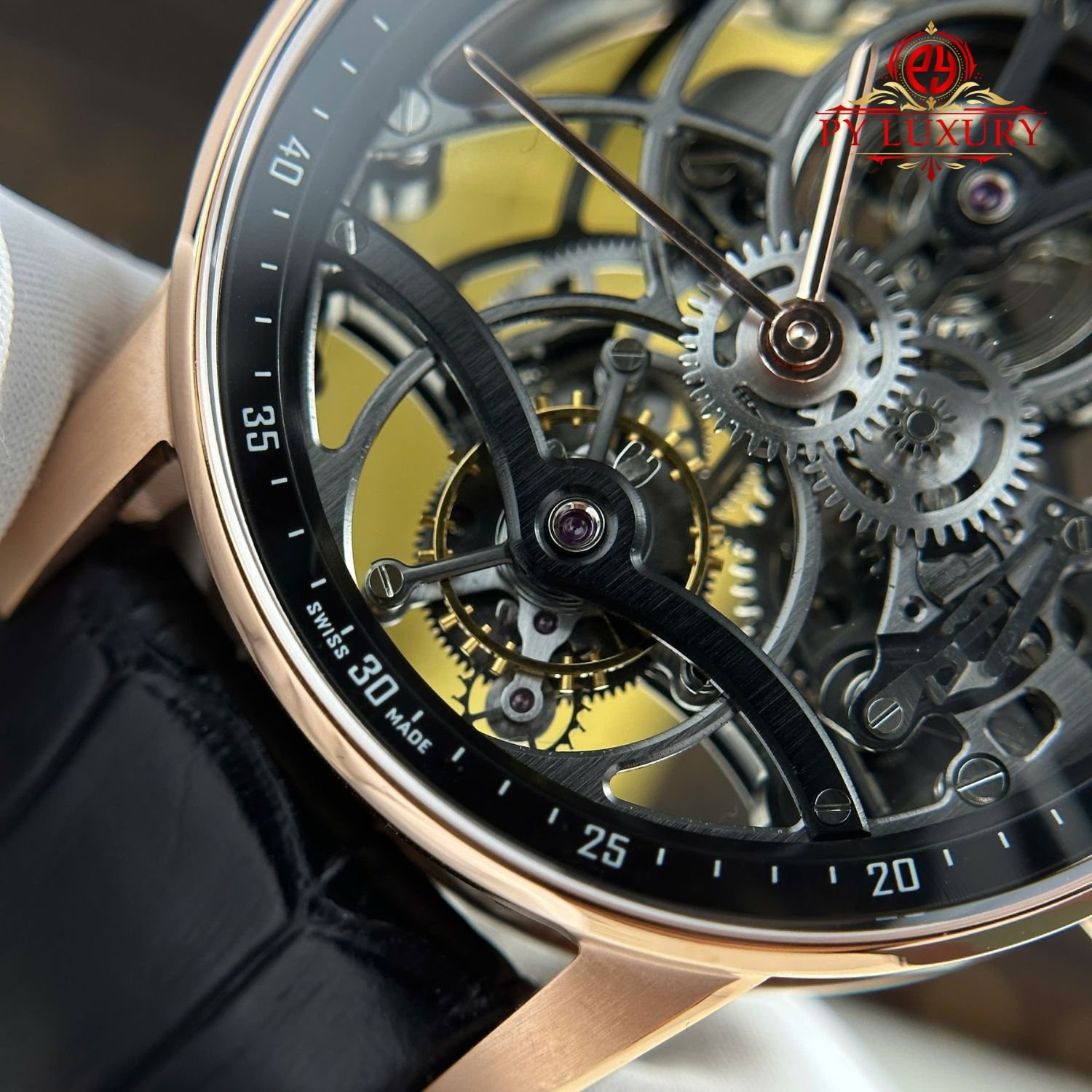 Audemars Piguet Code 11.59 Tourbillon Openworked 26600OR Rose Gold Leather Strap 1:1 Best Replica APPF 41mm - 图片 6