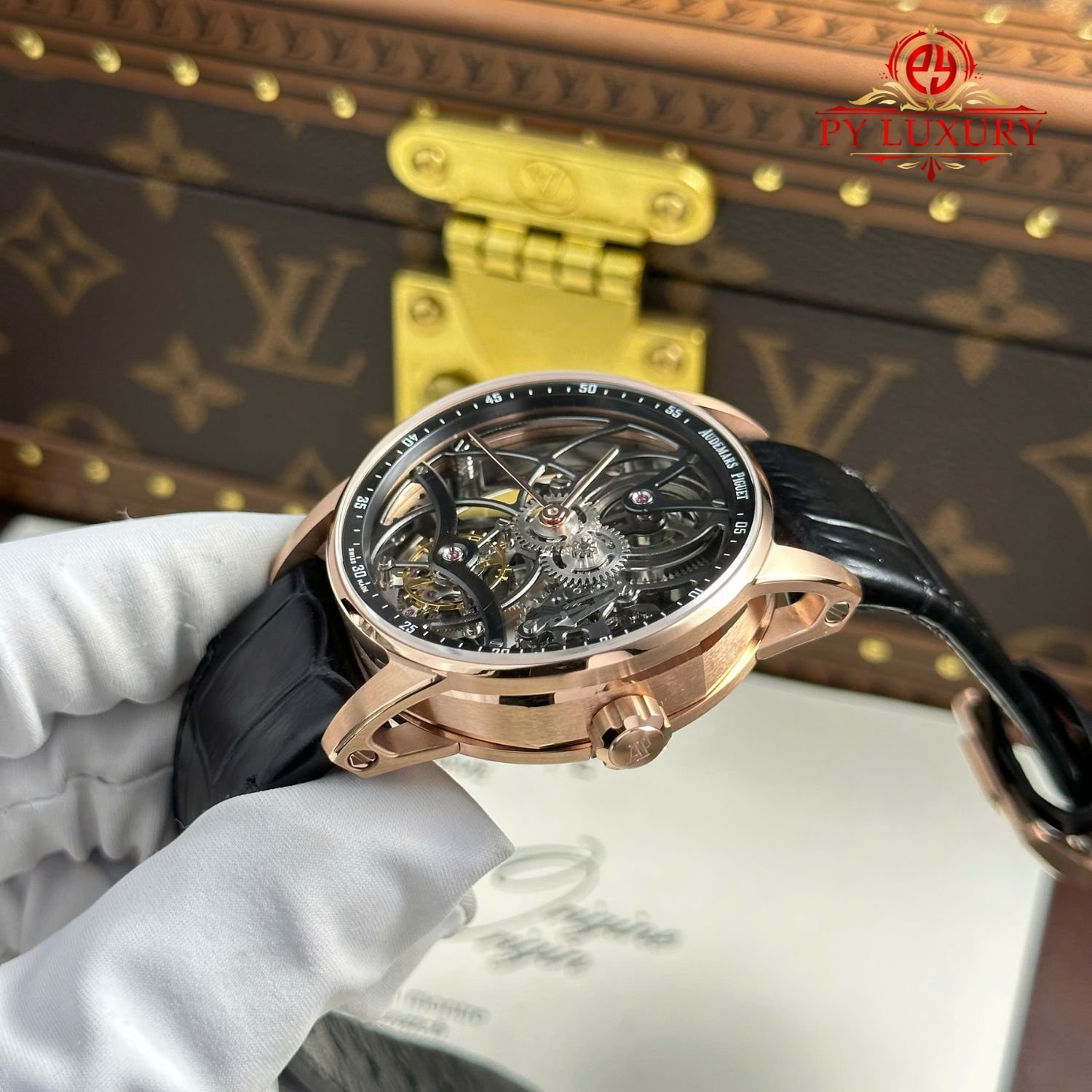 Audemars Piguet Code 11.59 Tourbillon Openworked 26600OR Rose Gold Leather Strap 1:1 Best Replica APPF 41mm - 图片 7