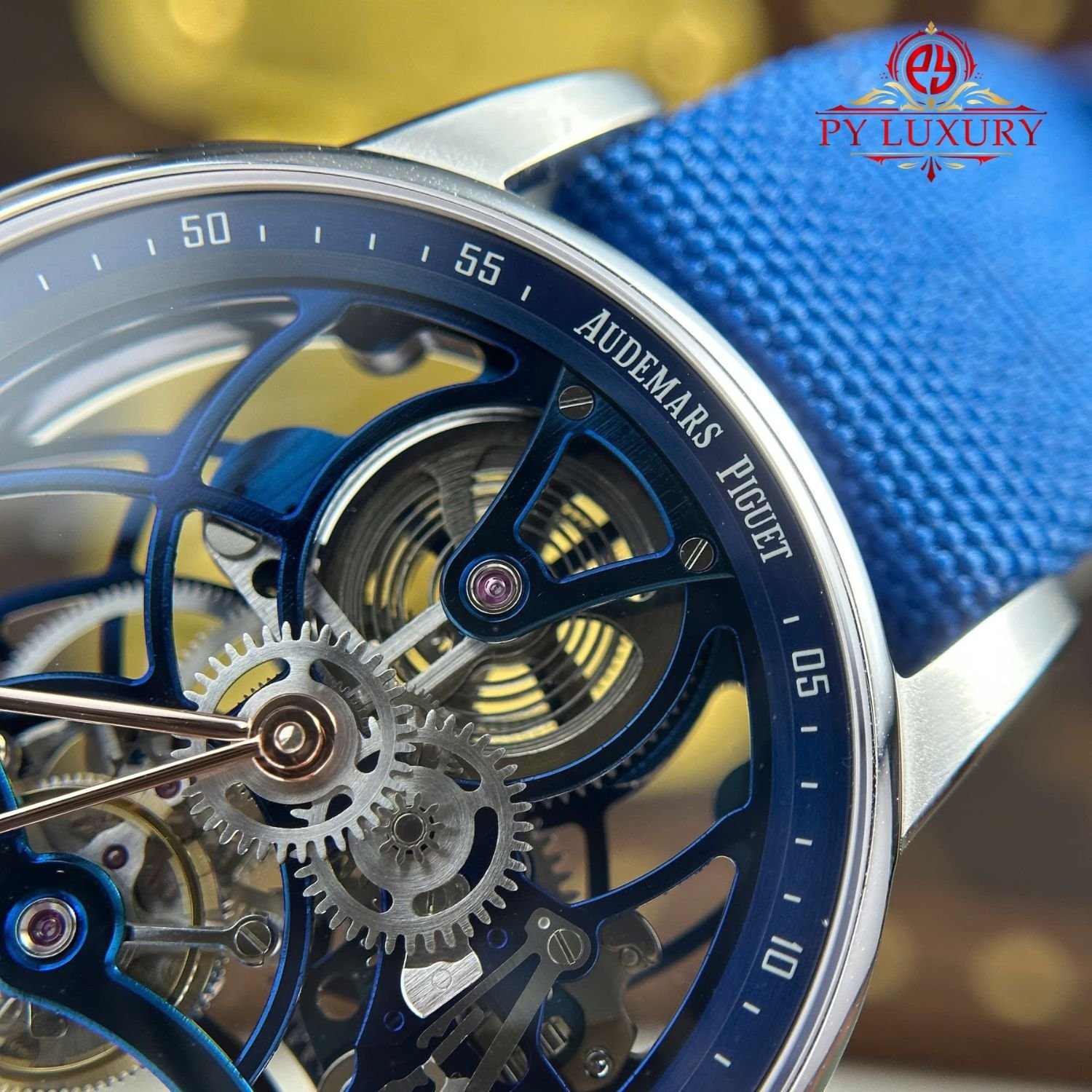 Audemars Piguet Code 11.59 Tourbillon Openworked 26600NB Electric Blue Textile Strap 1:1 Best Replica APPF 41mm - 图片 4