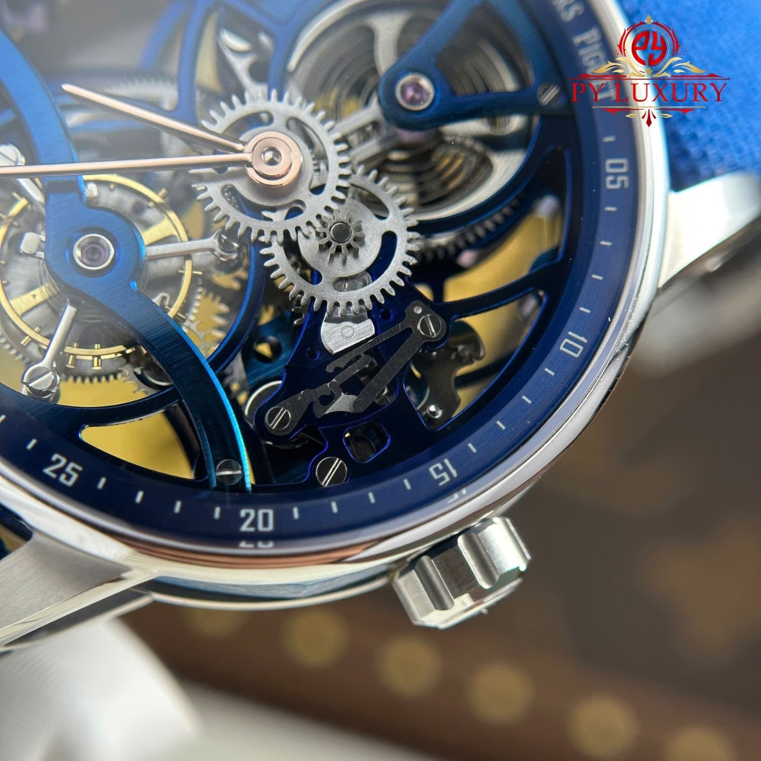 Audemars Piguet Code 11.59 Tourbillon Openworked 26600NB Electric Blue Textile Strap 1:1 Best Replica APPF 41mm - 图片 5
