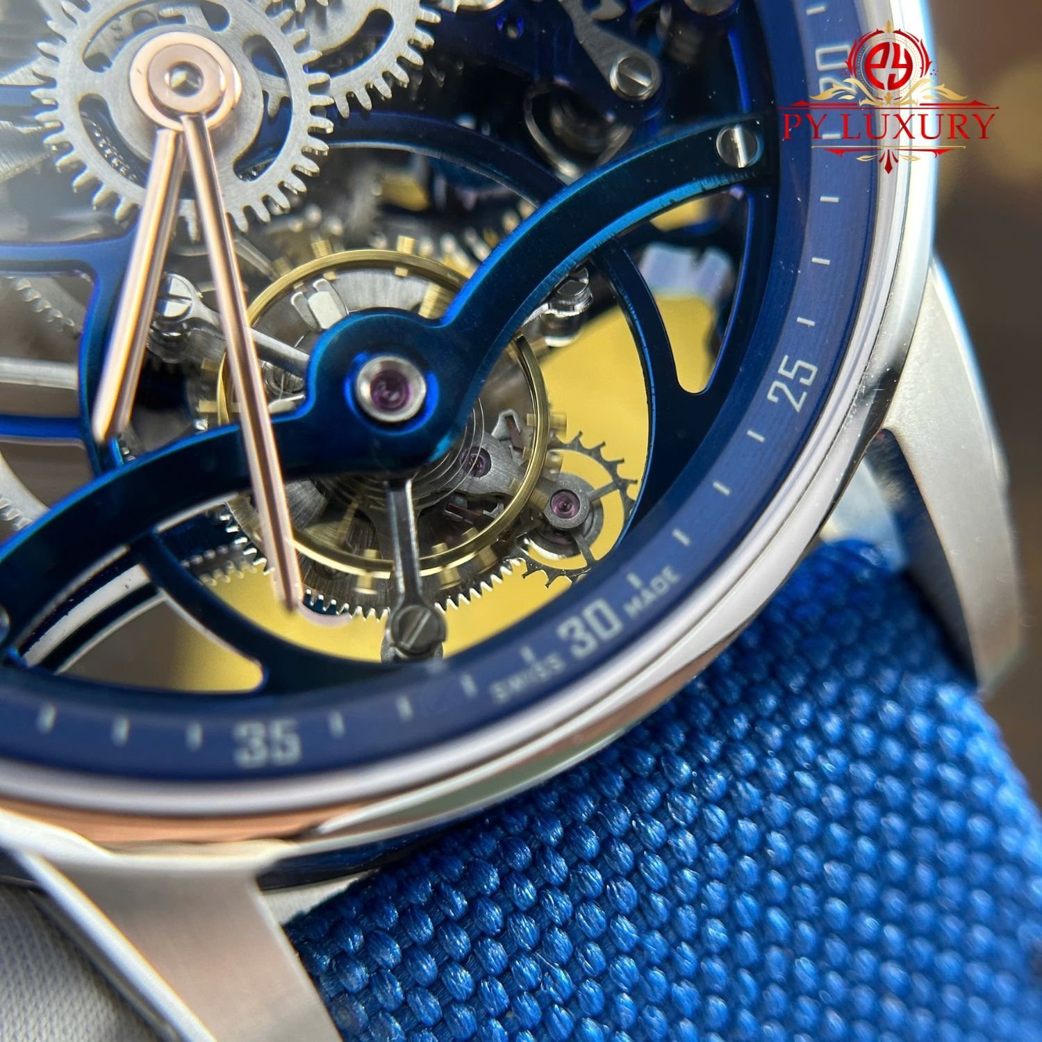 Audemars Piguet Code 11.59 Tourbillon Openworked 26600NB Electric Blue Textile Strap 1:1 Best Replica APPF 41mm - 图片 6