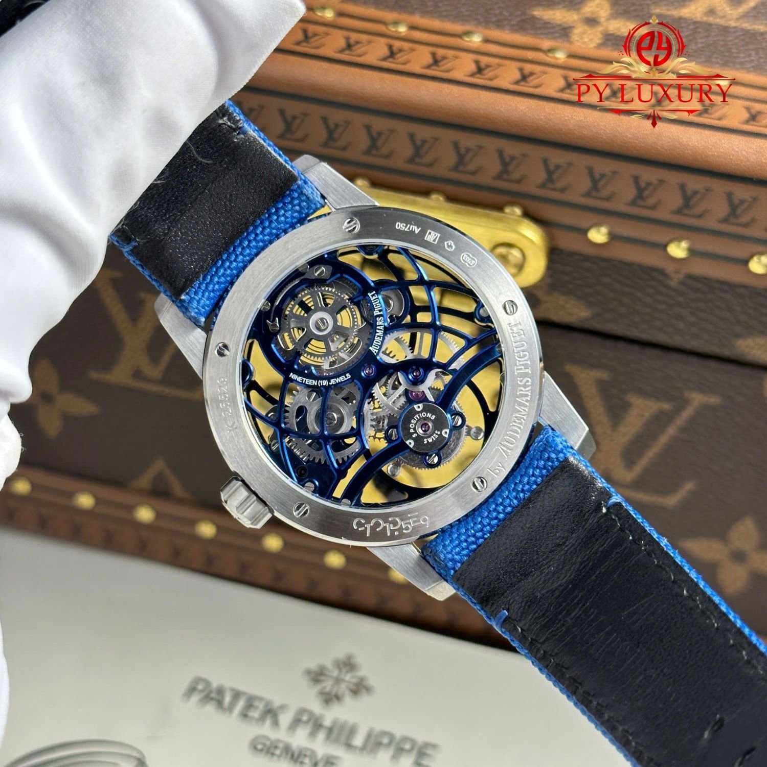 Audemars Piguet Code 11.59 Tourbillon Openworked 26600NB Electric Blue Textile Strap 1:1 Best Replica APPF 41mm - 图片 9
