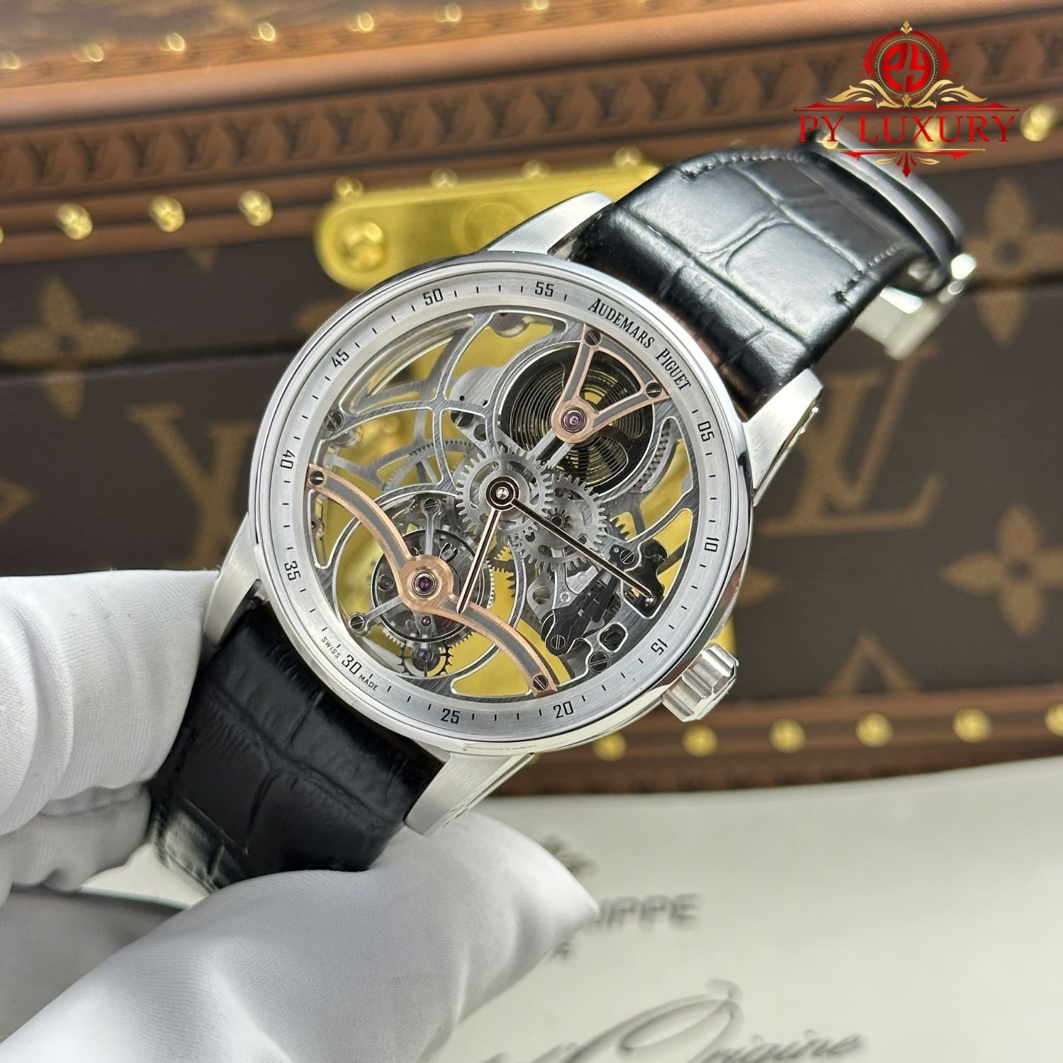 Audemars Piguet Code 11.59 26600CR Silver Tone Inner Bezel Black Leather Strap 1:1 Best Replica APPF 41mm - 图片 2