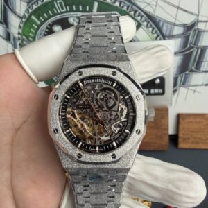 Audemars Piguet Royal Oak 15407BC Frosted Gold Openworked Skeleton Dial 1:1 Best Edition OCTA 41mm (Free Sprung)