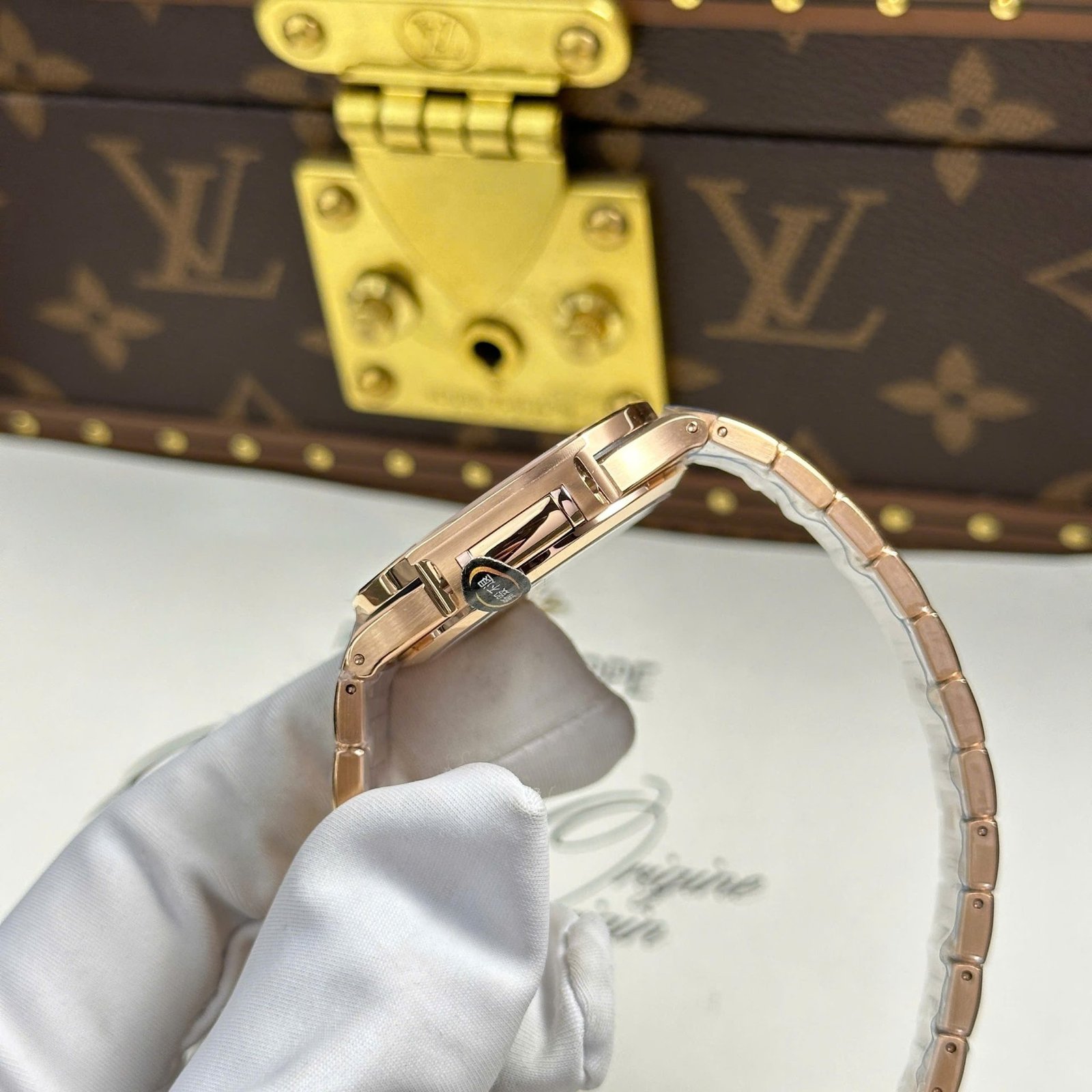 Patek Philippe Nautilus 7118/1300R-001 Gold Dial Rose Gold 1:1 Best Copy 3KF 35.2mm - 图片 7
