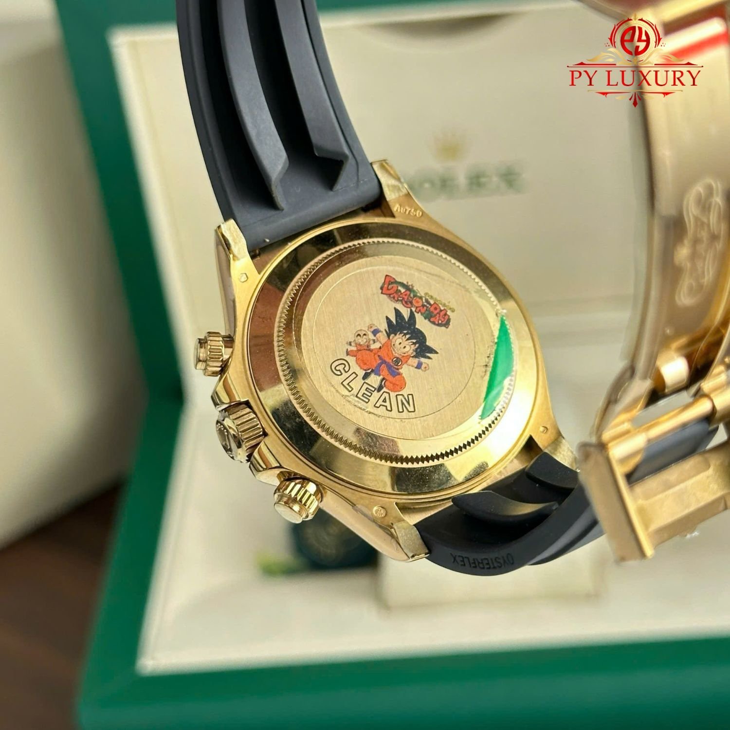 Rolex Cosmograph Daytona 116518LN Yellow Gold Black Dial Oysterflex Strap 1:1 Best Copy Clean Factory 40mm - 图片 11