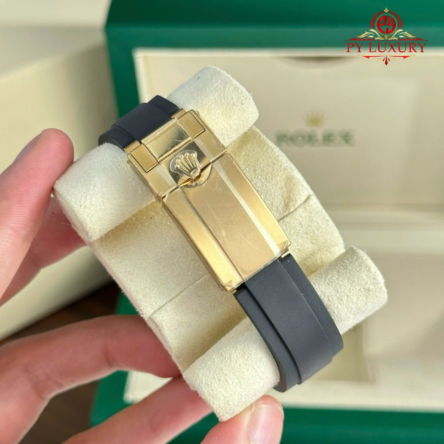 Rolex Cosmograph Daytona 116518LN Yellow Gold Black Dial Oysterflex Strap 1:1 Best Copy Clean Factory 40mm - 图片 13