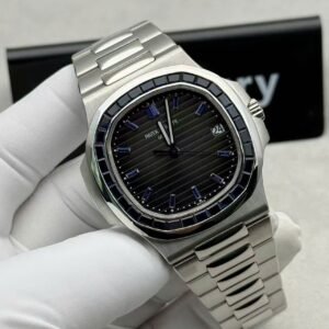 Patek Philippe Nautilus 5711/111P-001 Blue Sapphire Custom Made 1:1 Real Platinum 40mm