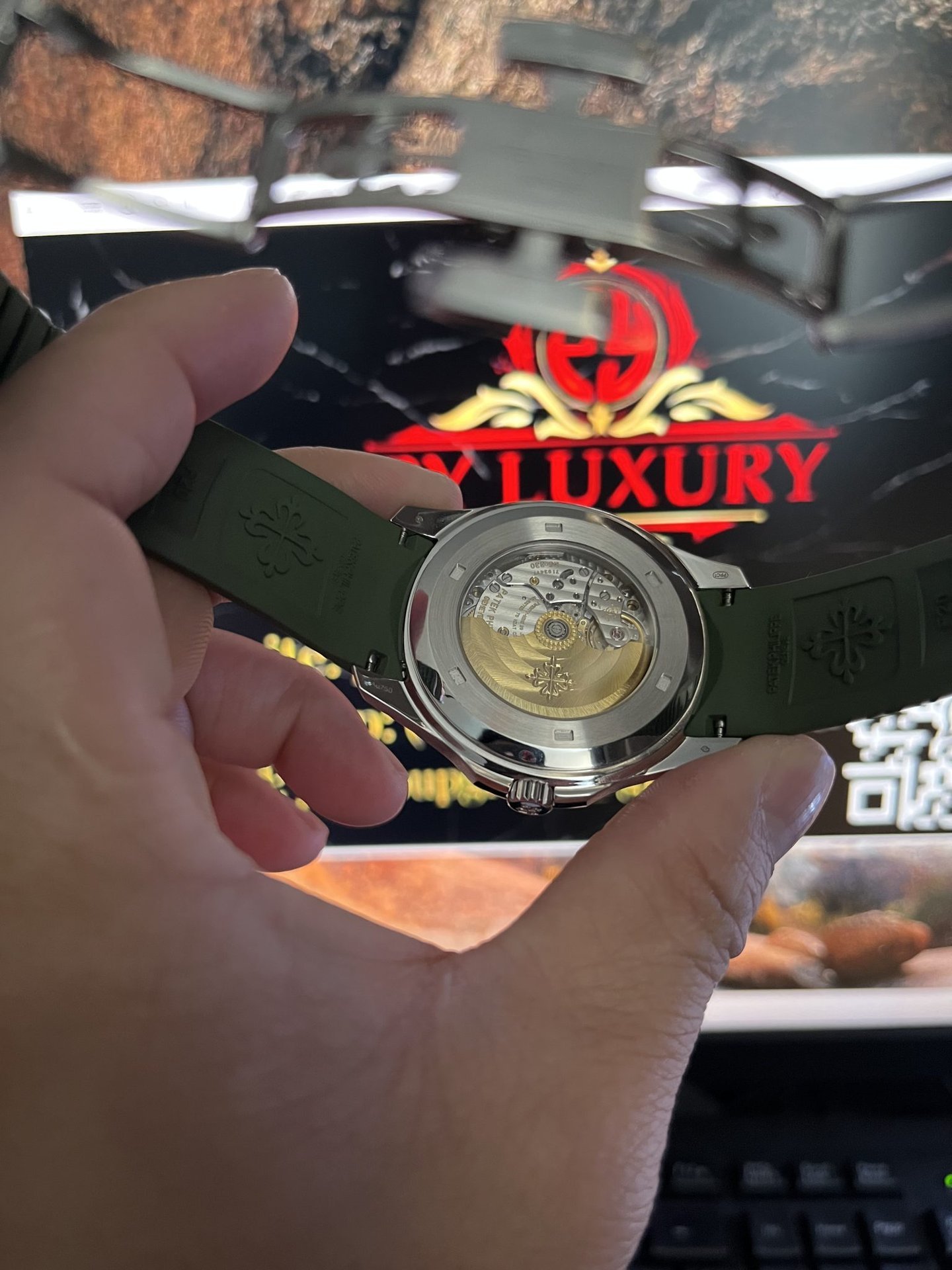 Patek Philippe Aquanaut 5168G-010 Khaki Green Pure 18K White Gold 1:1 Custom Made 42.2mm - 图片 6