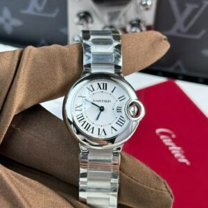 Cartier Ballon Bleu WSBB0067 Silvered Opaline Dial Quartz Best Replica AF 28mm