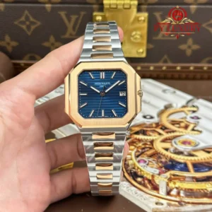 Patek Philippe Cubitus 5821/1AR-001 Two Tone Steel Rose Gold Blue Dial 1:1 Best Replica APW 45mm