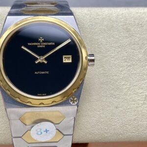 Vacheron Constantin Historiques 222 Jumbo Black Dial Two Tone Yellow Gold 1:1 Best Edition Gain Weight 8+ Factory 37mm