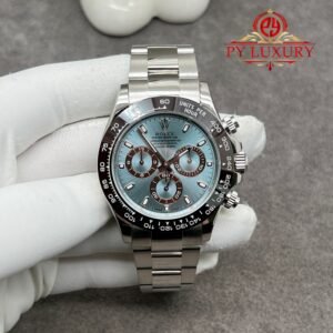 Rolex Daytona 116506 Ice Blue Dial 1:1 Custom Made CNC Real Platinum 950 Super Replica 40mm