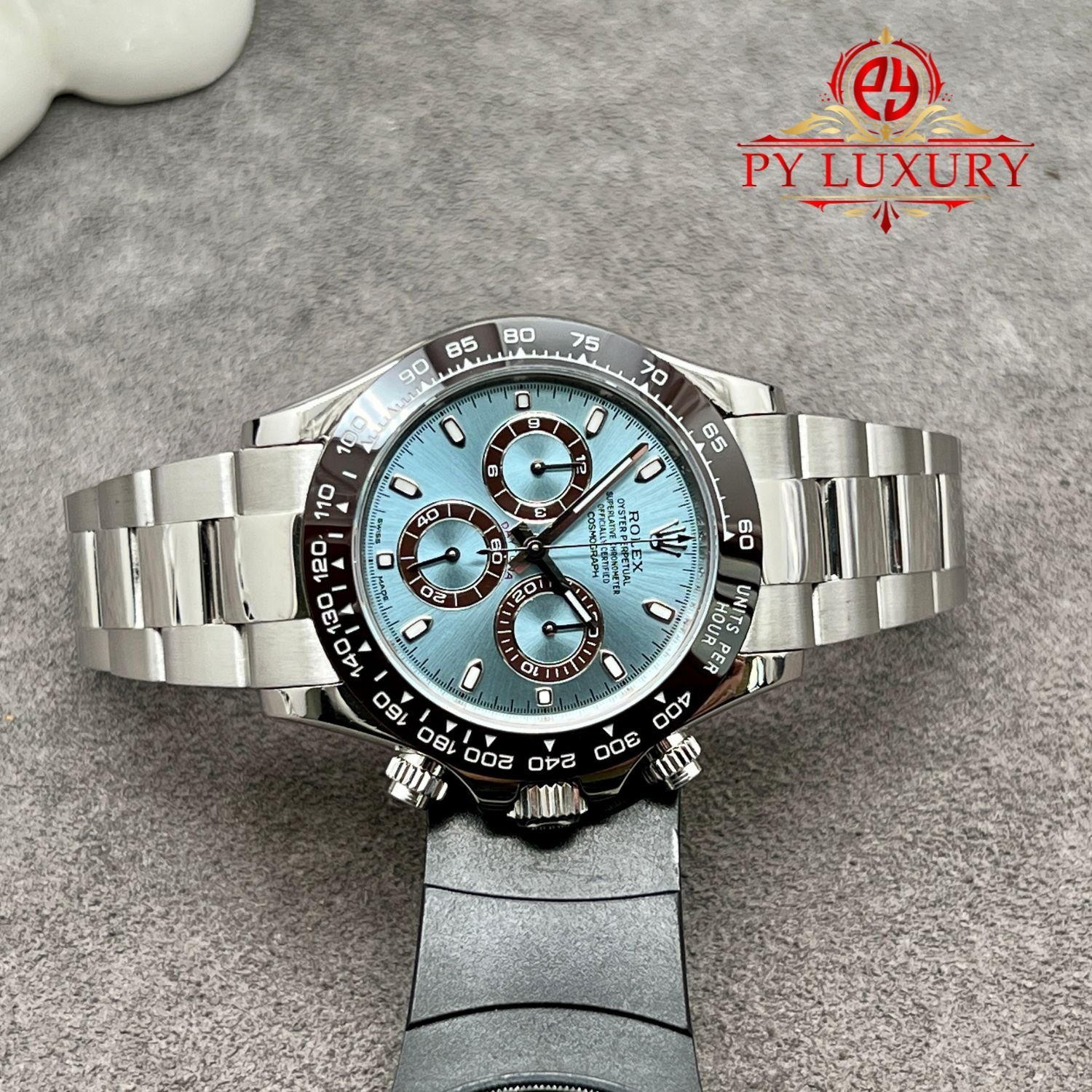 Rolex Daytona 116506 Ice Blue Dial 1:1 Custom Made CNC Real Platinum 950 Super Replica 40mm - 图片 3