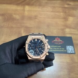 Audemars Piguet Royal Oak Chronograph 26240OR Rose Gold Blue Dial Replica 1:1 Super Clone 41mm