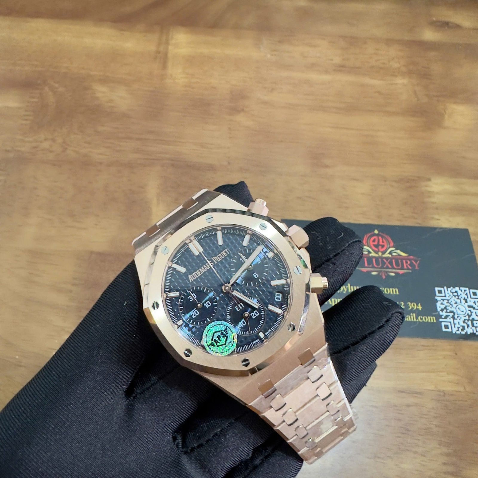 Audemars Piguet Royal Oak Chronograph 26240OR Rose Gold Blue Dial Replica 1:1 Super Clone 41mm - 图片 2