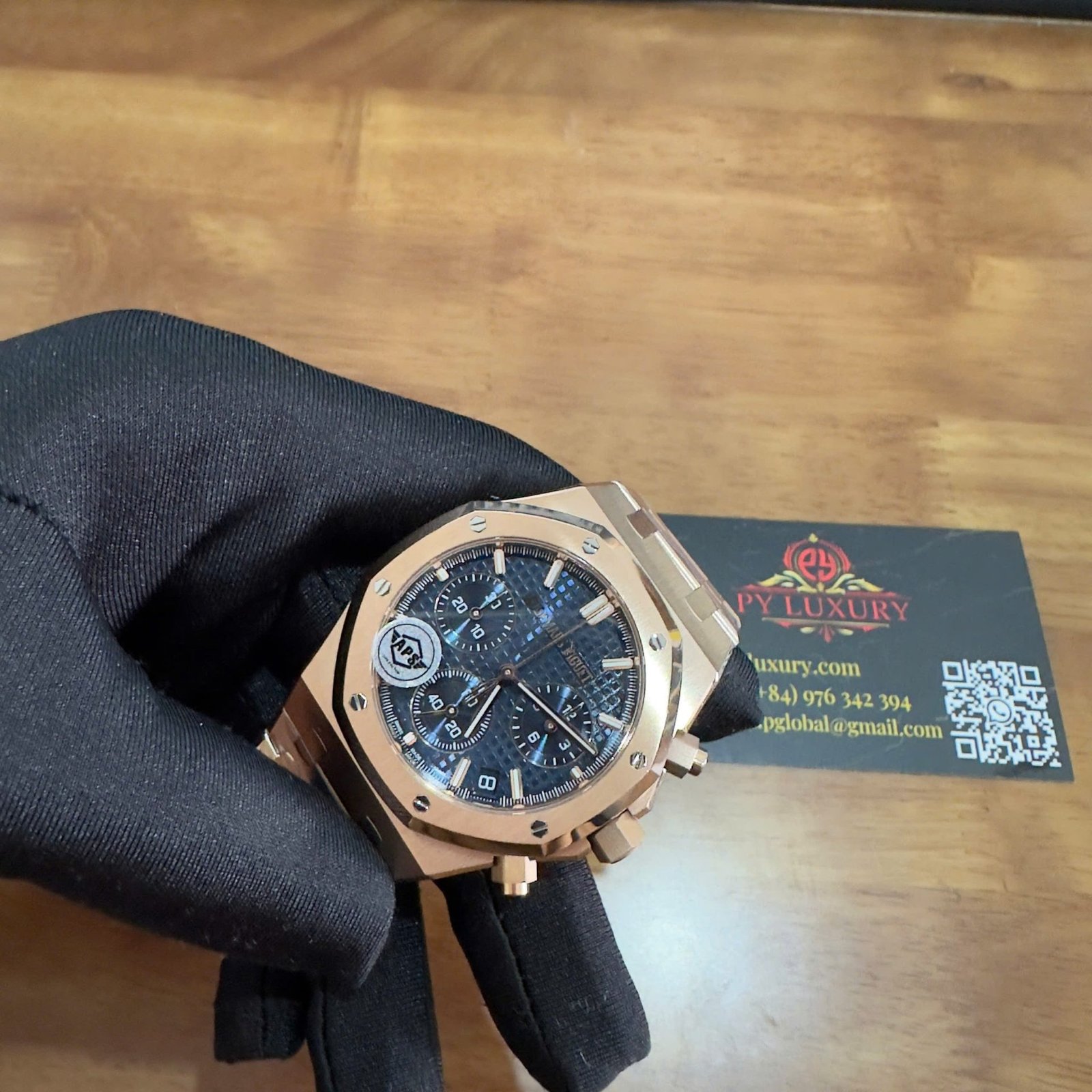 Audemars Piguet Royal Oak Chronograph 26240OR Rose Gold Blue Dial Replica 1:1 Super Clone 41mm - 图片 3
