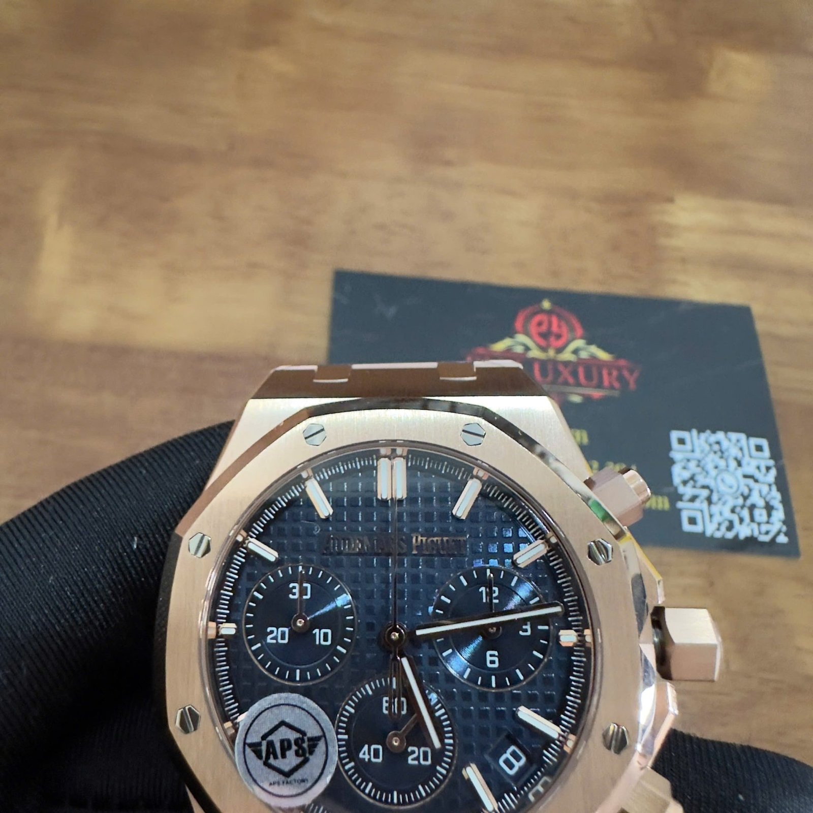 Audemars Piguet Royal Oak Chronograph 26240OR Rose Gold Blue Dial Replica 1:1 Super Clone 41mm - 图片 4