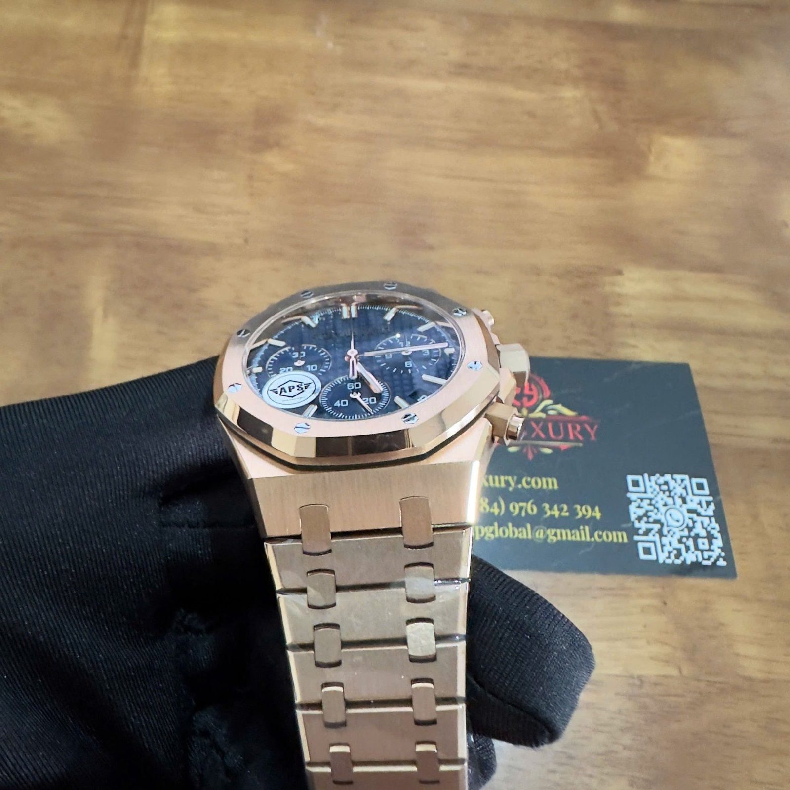 Audemars Piguet Royal Oak Chronograph 26240OR Rose Gold Blue Dial Replica 1:1 Super Clone 41mm - 图片 6