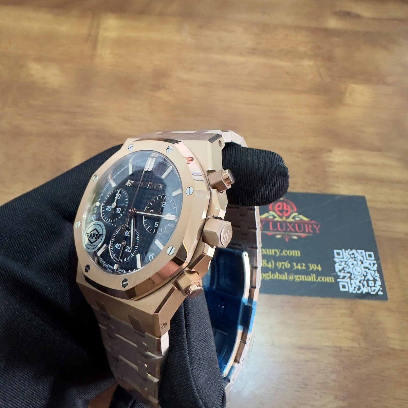 Audemars Piguet Royal Oak Chronograph 26240OR Rose Gold Blue Dial Replica 1:1 Super Clone 41mm - 图片 7