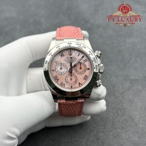 Rolex Daytona 116519 Pink Beach MOP Dial Lizard Leather Strap 1:1 Best Replica 40mm