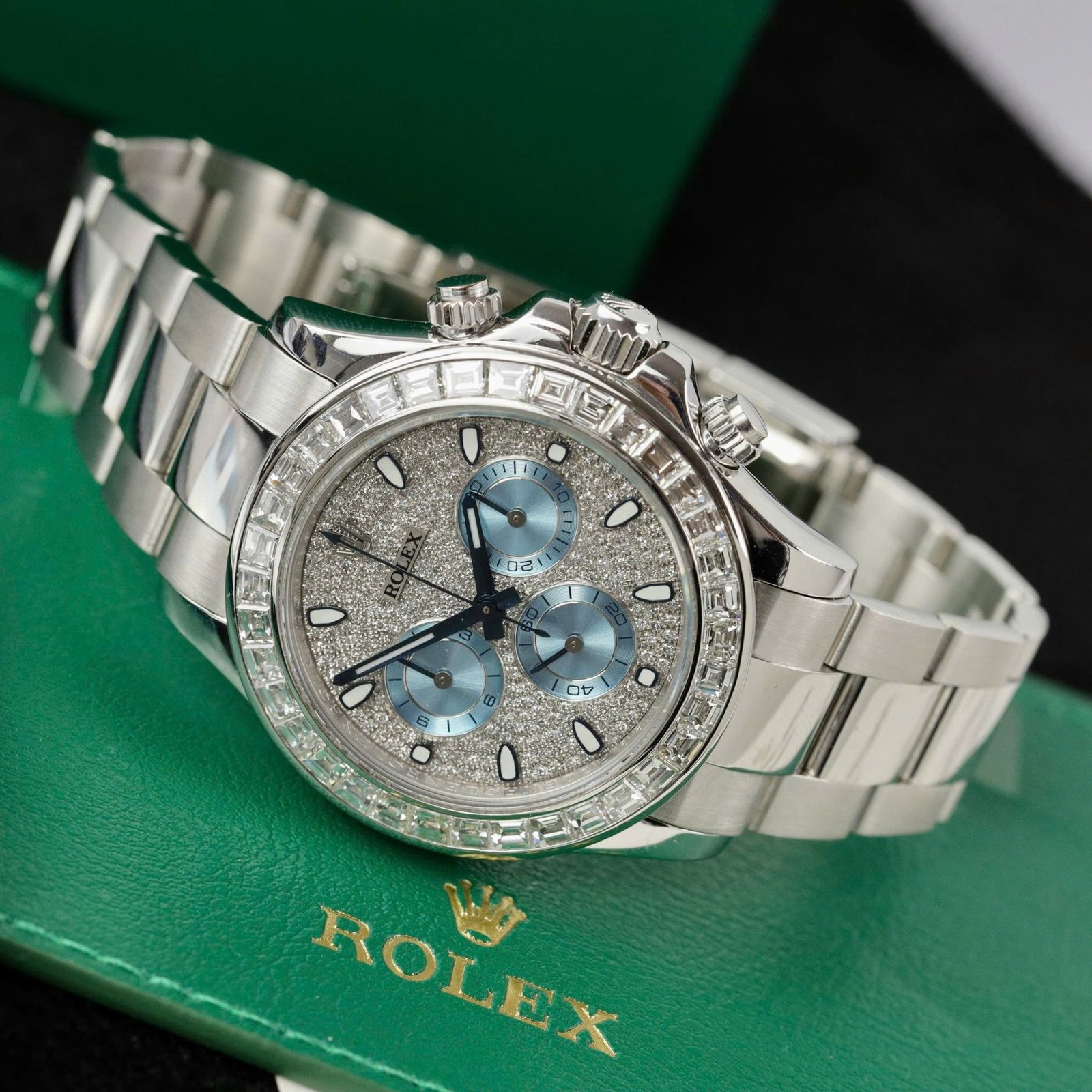 Rolex Daytona 116576TBR Custom Moissanite Bezel and Dial Oyster Bracelet 1:1 Best Replica 40mm - 图片 2