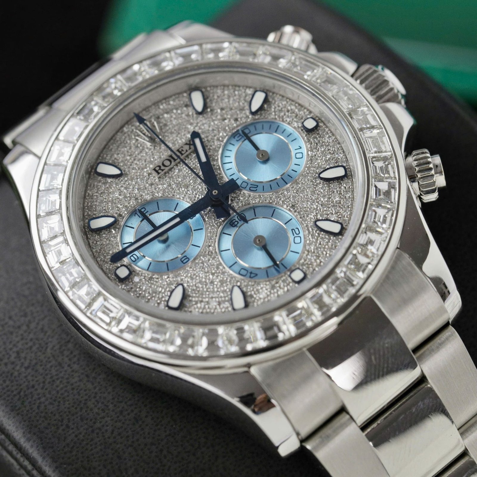 Rolex Daytona 116576TBR Custom Moissanite Bezel and Dial Oyster Bracelet 1:1 Best Replica 40mm - 图片 3