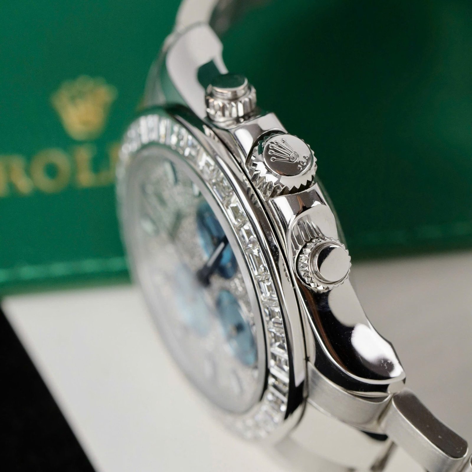Rolex Daytona 116576TBR Custom Moissanite Bezel and Dial Oyster Bracelet 1:1 Best Replica 40mm - 图片 7