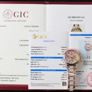 Rolex Daytona Rainbow 116595RBOW Full Diamond 18K Gold Wrapped Custom Moissanite Best Replica 40mm