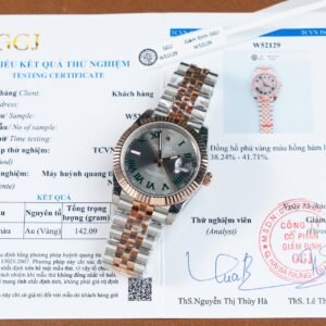 Rolex Datejust 126331 Two Tone 10K Rose Gold Wrapped Wimbledon Dial Jubilee 1:1 Replica GMF 41mm