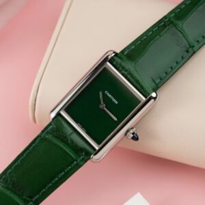 Cartier Tank Must Large WSTA0056 Green Dial Leather Strap 1:1 Best Copy 33.7mm x 25.5mm
