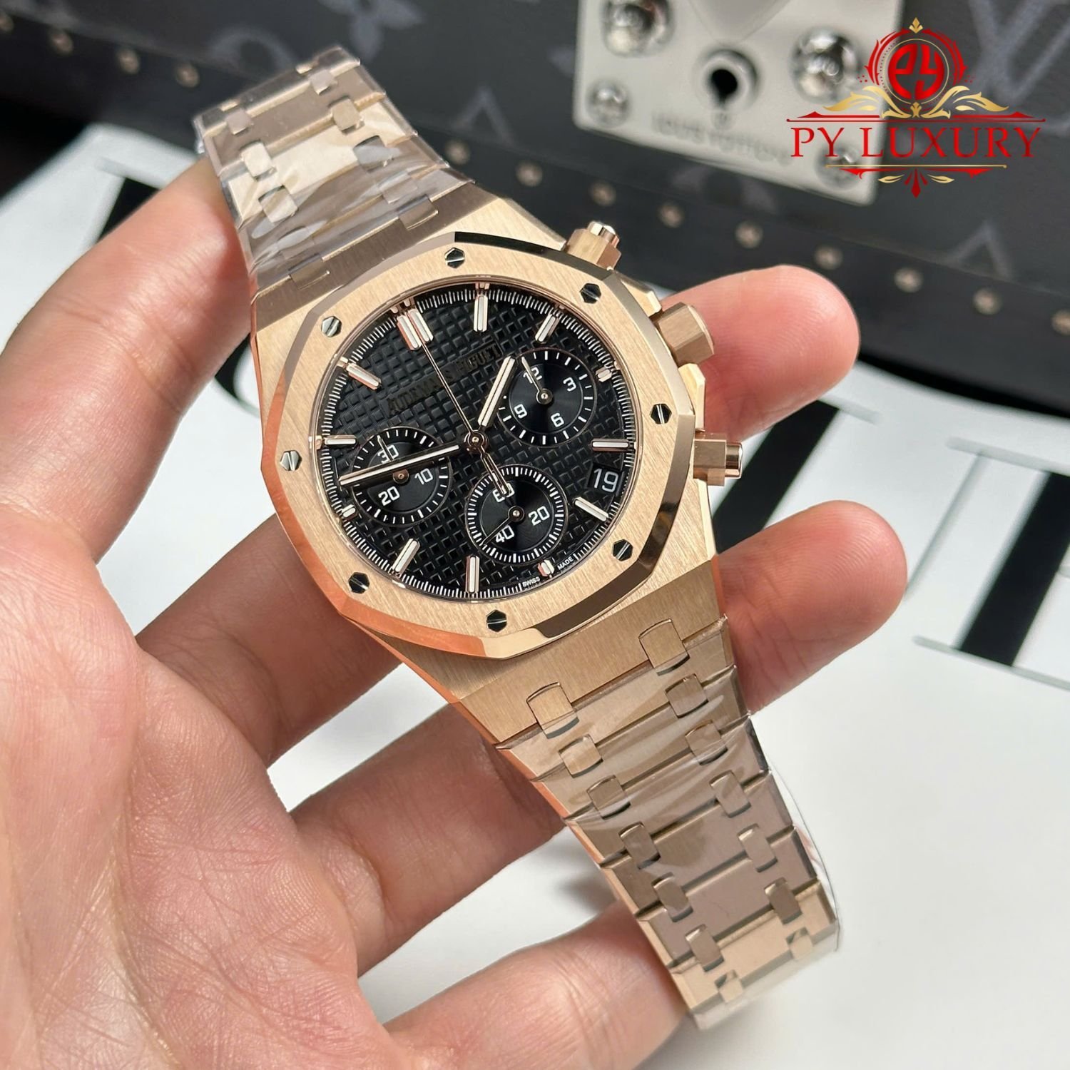 Audemars Piguet Royal Oak 26240OR Chronograph Rose Gold Black Dial 1:1 Best Replica 41mm - 图片 2