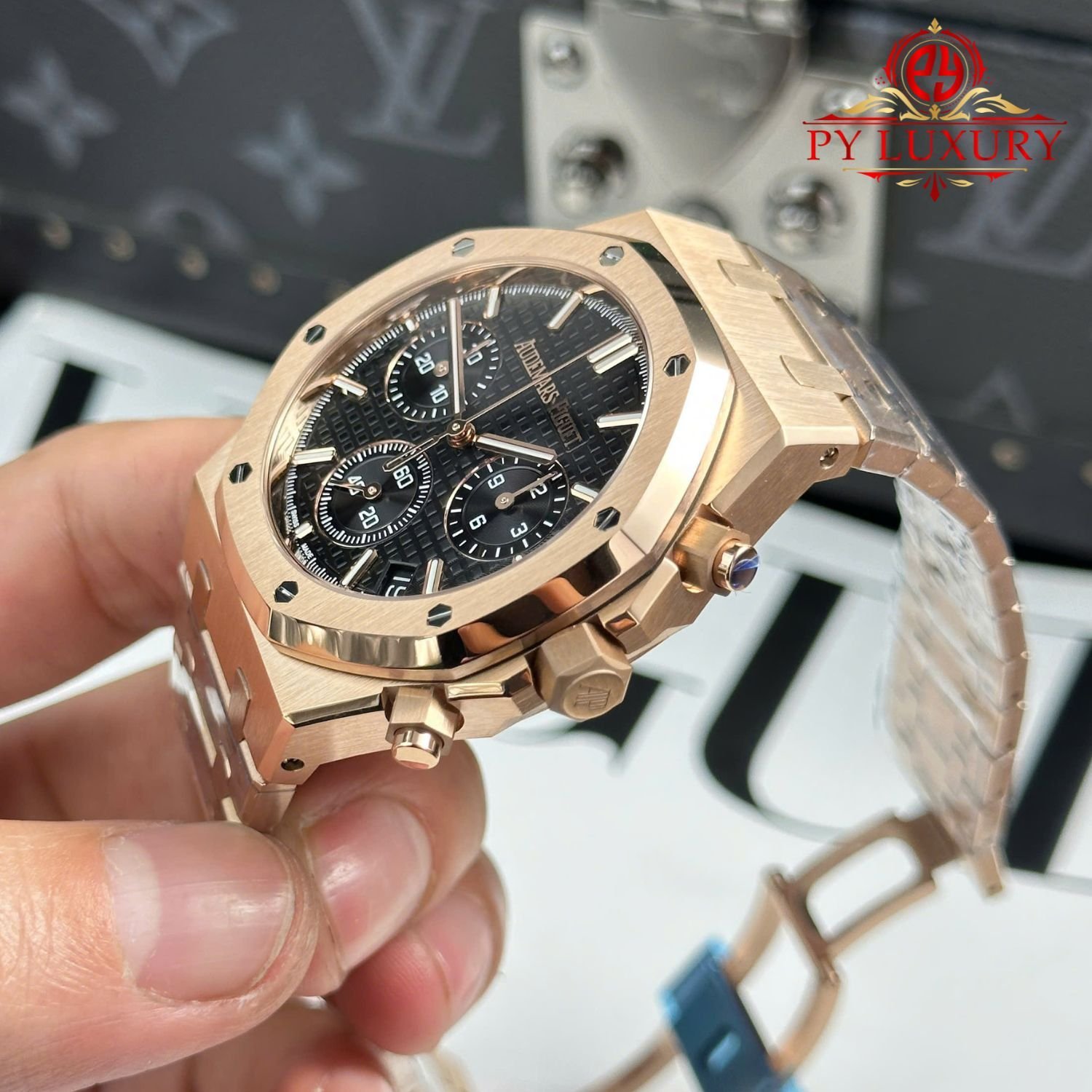 Audemars Piguet Royal Oak 26240OR Chronograph Rose Gold Black Dial 1:1 Best Replica 41mm - 图片 5
