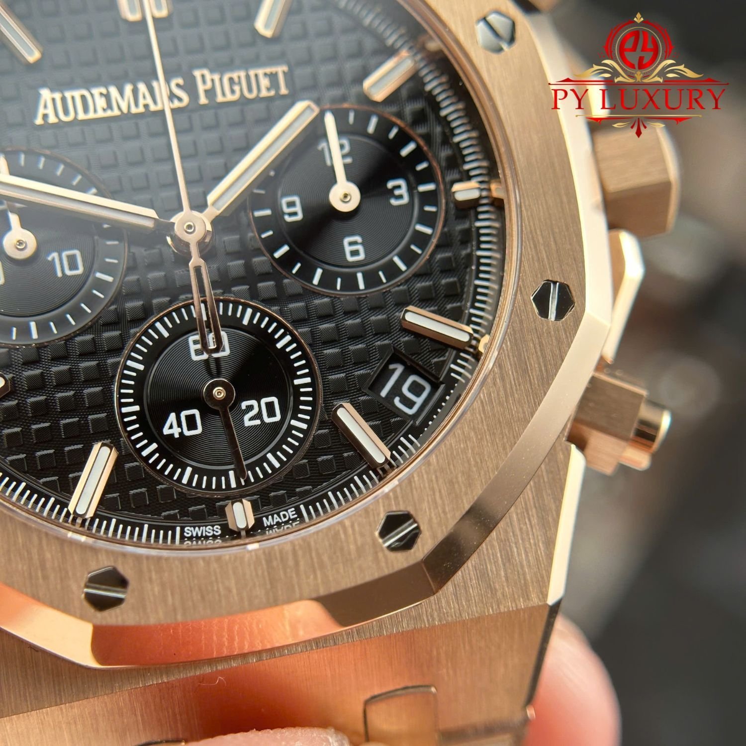 Audemars Piguet Royal Oak 26240OR Chronograph Rose Gold Black Dial 1:1 Best Replica 41mm - 图片 6