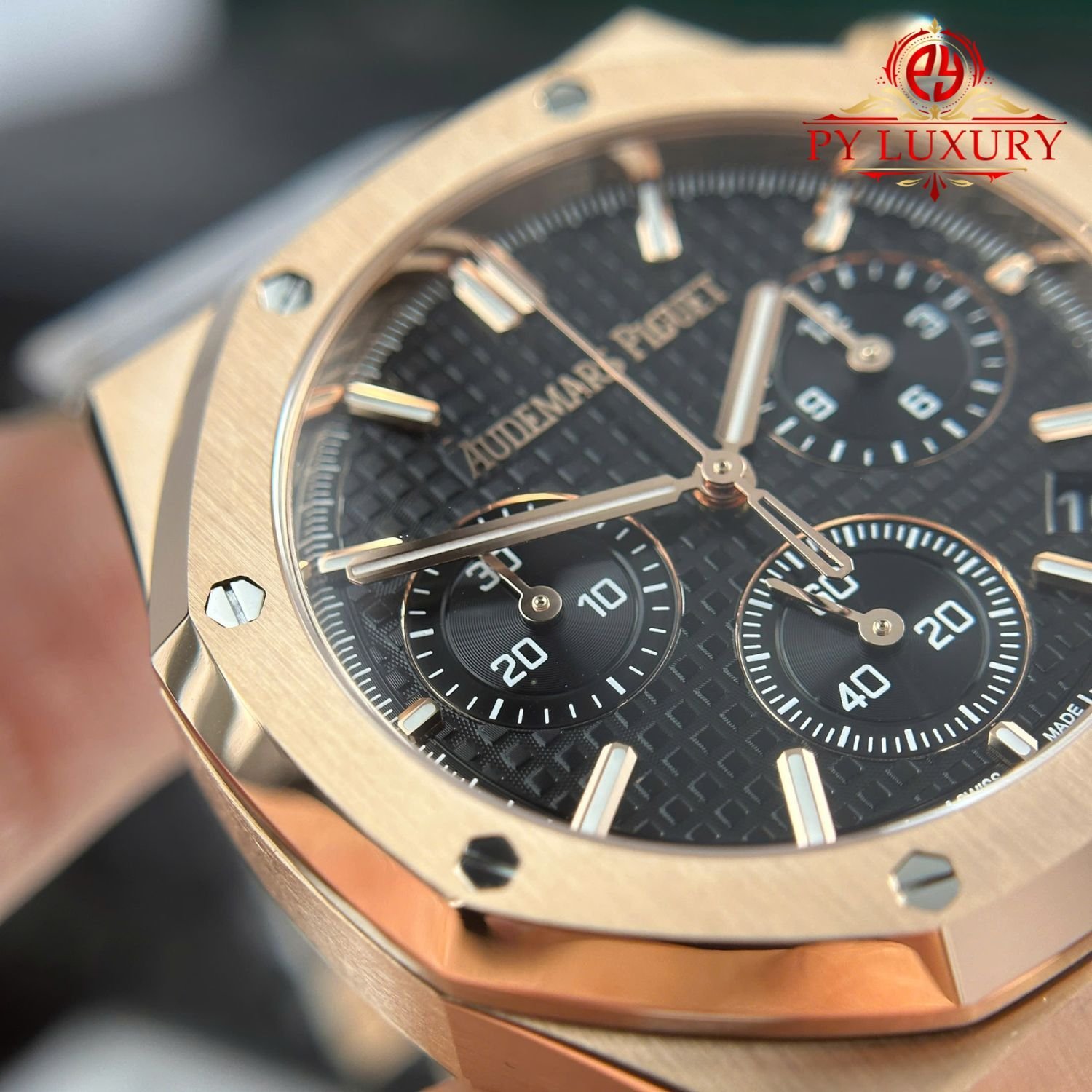Audemars Piguet Royal Oak 26240OR Chronograph Rose Gold Black Dial 1:1 Best Replica 41mm - 图片 7